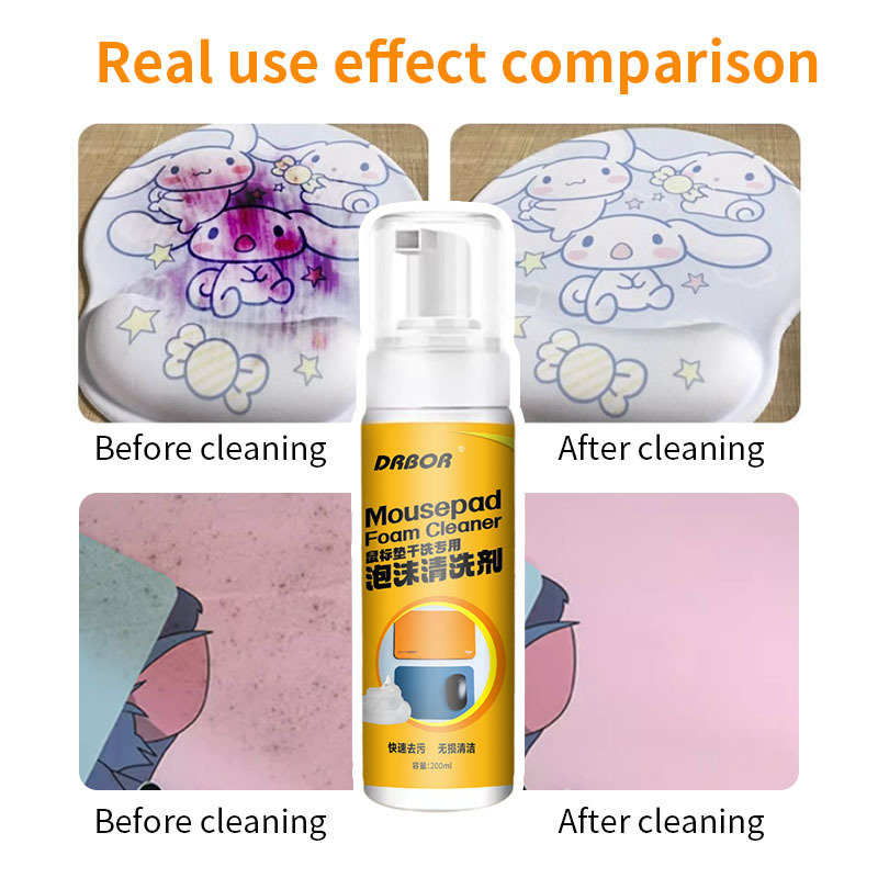 Cross-Border Shopee/TK: Mouse Pad Cleaner | Desk Mat Foam Cleaner – Waterless, Quick-Dry, Stain Removal & Deodorizing