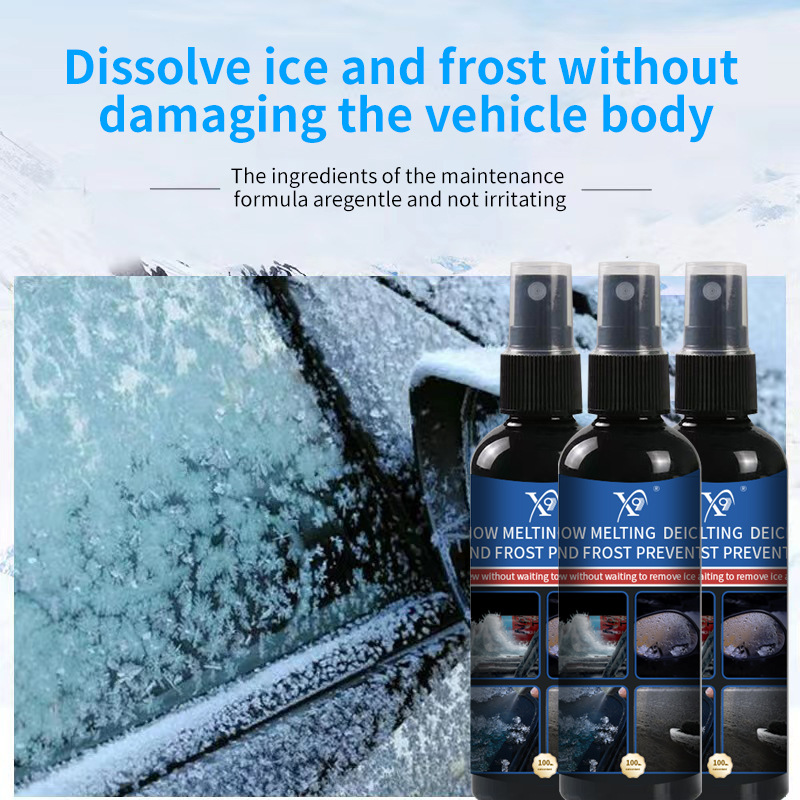 Cross-Border Car De-Icer & Snow Melter | For Windshield, Door Handles & Windows – Defrosts & Melts Ice Quickly