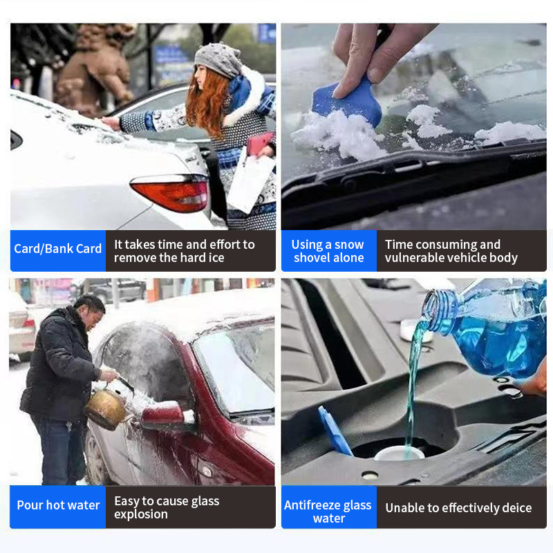 Cross-Border Car De-Icer & Snow Melter | For Windshield, Door Handles & Windows – Defrosts & Melts Ice Quickly