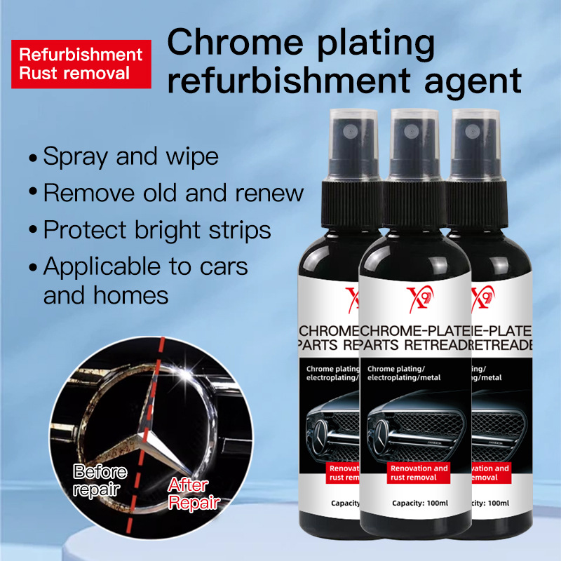 Amazon Cross-Border: Chrome Rust Remover & Polish | Acid-Free, Non-Toxic Formula – Restores Shine to Car Emblems, Door Handles & Trim Strips