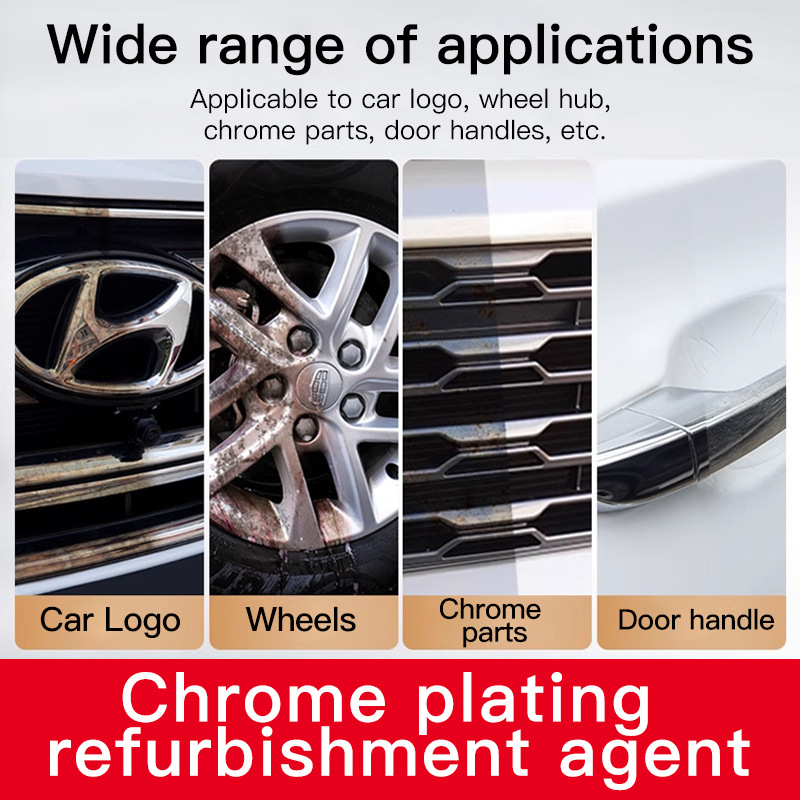 Amazon Cross-Border: Chrome Rust Remover & Polish | Acid-Free, Non-Toxic Formula – Restores Shine to Car Emblems, Door Handles & Trim Strips