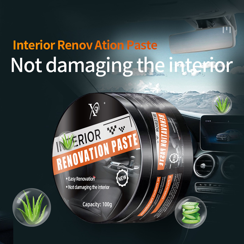 TK/Shopee Cross-Border: Car Interior Restorer Paste | Leather Seat & Dashboard Polish – UV Protection & Anti-Aging