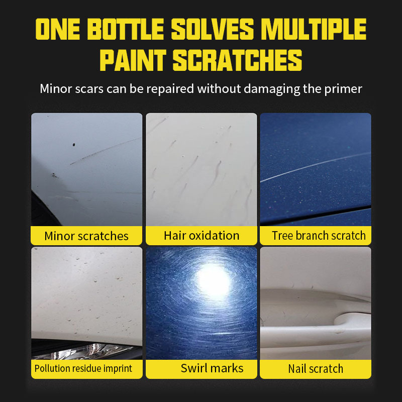 Car Scratch Remover Wax – Non-Abrasive, Universal for All Paint Colors | Polishes Light/Deep Scratches, Swirls & Scuffs – Includes Applicator Sponge