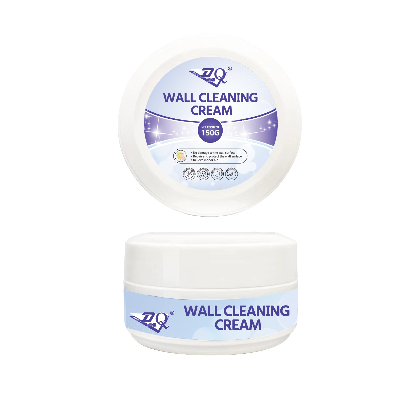 Wall Stain Remover Paste – Non-Abrasive, Universal for Painted Walls, Tiles & Furniture | Removes Scuffs, Marker, Grease – 100ml with Microfiber Cloth