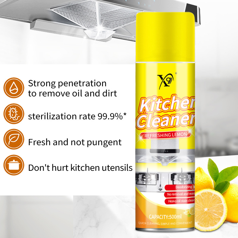 Heavy Duty Kitchen Degreaser Spray – Non-Toxic, Non-Abrasive Formula | Removes Grease, Grime & Baked-On Residue – 500ml with Microfiber Cloth