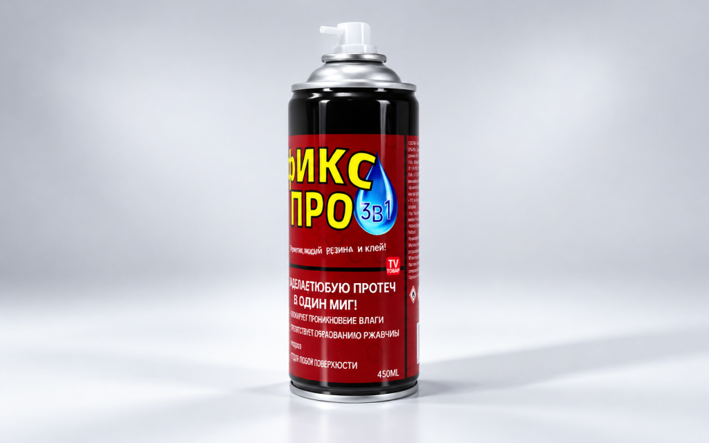 Red and black branded aerosol can with directional actuator