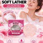 Rose soap with rich creamy lather for a relaxing daily bathing and cleansing routine