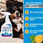 03. Enzyme pet stain and odor cleaner product highlighting its formula and cleaning features