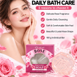 Rose soap for daily bath care with a delicate floral fragrance, gentle cleansing and a soft skin feel
