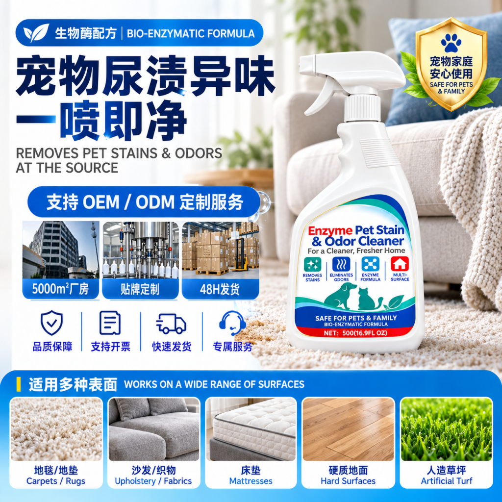 07. OEM ODM private label manufacturing solutions for enzyme pet stain and odor cleaner