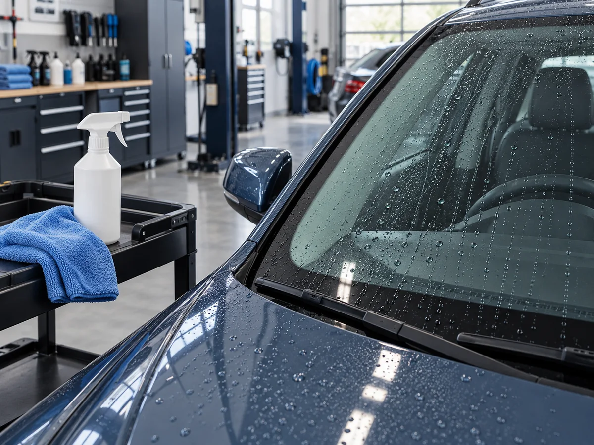 Glass Cleaning & Protection application concept