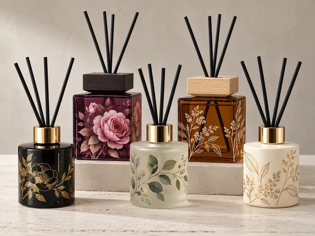 Bottle decoration concepts with colored, frosted and directly patterned surfaces