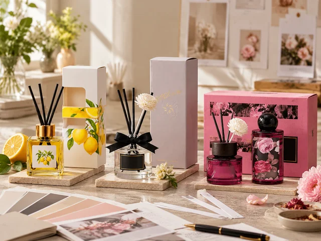 Fragrance product and packaging concepts for different brand positions