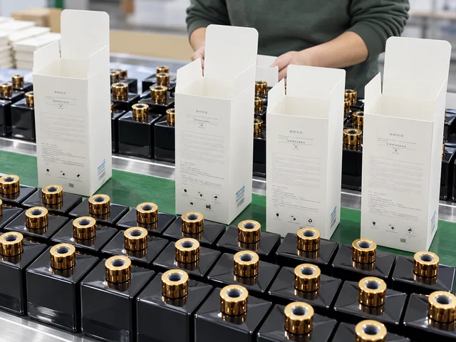 Retail Packing in the fragrance production workshop