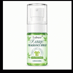 Lubusr Fabric Fragrance Spray 25ml green bottle with a white spray pump for clothing and fabrics