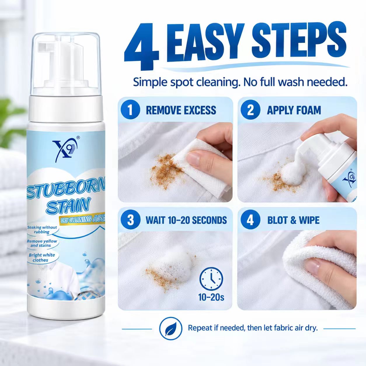 Ready stock fabric stain remover for wholesale and multiple retail channels