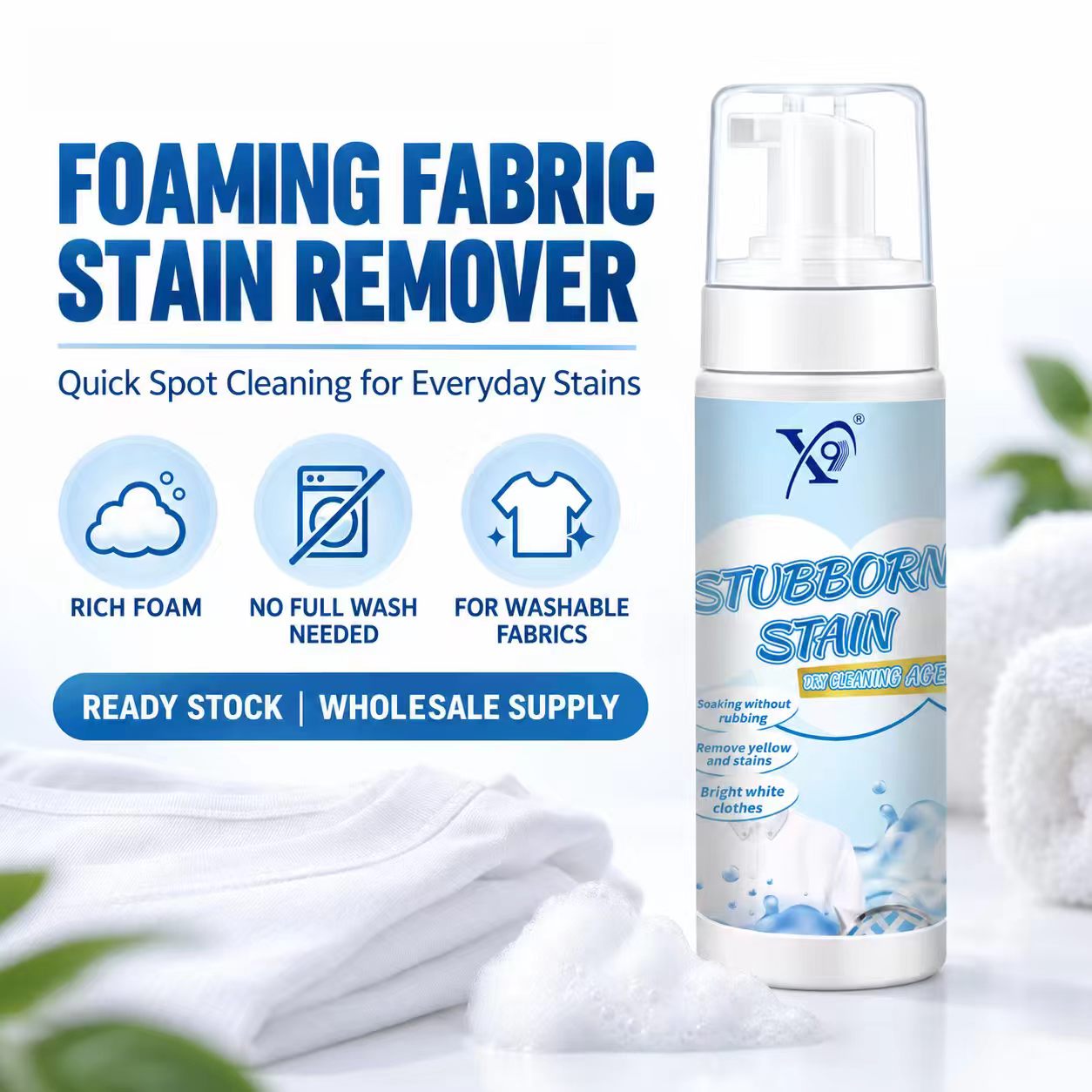How to use foaming fabric stain remover in four easy steps